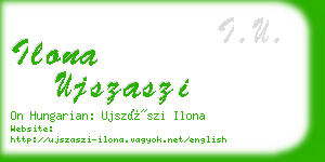 ilona ujszaszi business card